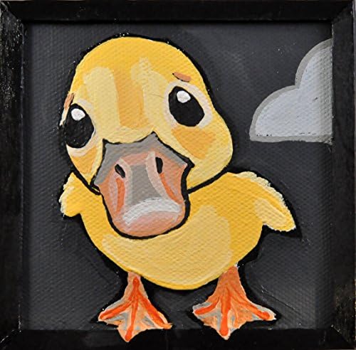 "Moody Little Duckling" mini acrylic painting
