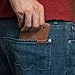2 ID Window RFID Wallet for Men, Bifold Top Flip, Extra Capacity Travel Wallet (Brown - Distressed Leather, Medium)