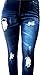 1826 Jeans Omega Womens Plus Size Blue Denim Stretch Ankle Jeans Skinny Distressed Pants (20)
