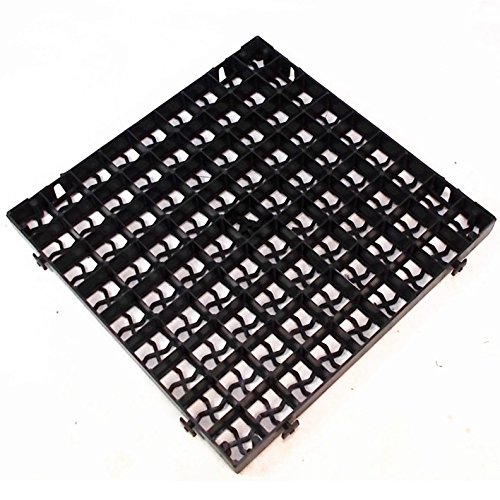 CrazyGadget 12 x Black Plastic Paving Driveway Grid Turf Grass Lawn Path Gravel Protector Drainage Mat (3 Square Meter)