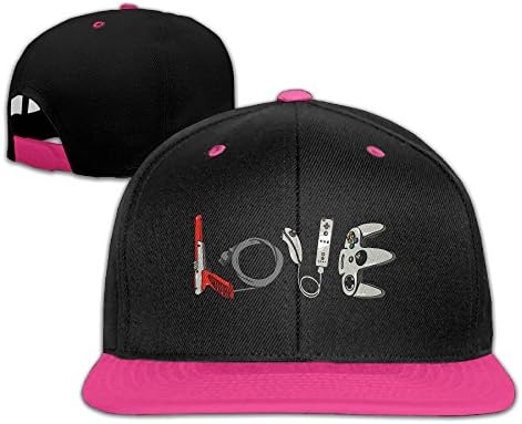 Fashion Special Love Gun Flat Baseball Hiphop Cap Pink