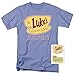 Popfunk Gilmore Girls Luke's Diner Adult T Shirt & (Medium) Carolina Blue