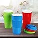 Yilove Coffee Mug With Lid, BPA-free, Ceramic, 16 Ounce-Blue