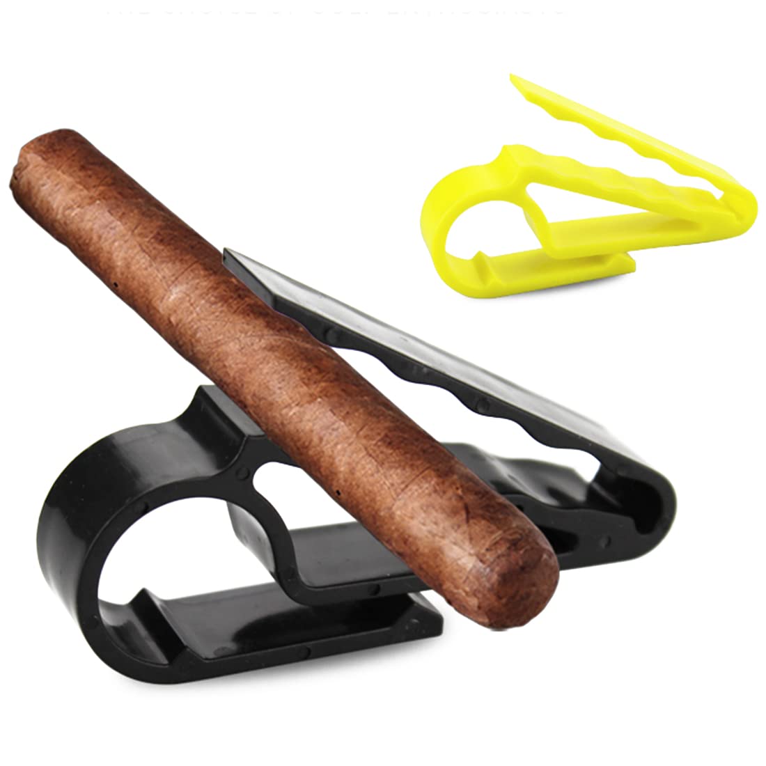 Wailicop Grip Cigar Holder Cigars Clip Cigar Minder Attaches Cigars Putter To Golf Carts, Boats, BBQ Grills, Golfers Outing Gift - 2 Pcs
