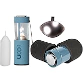 UCO Original Candle Lantern Kit – Aluminum Camping Lantern with 2 Emergency Candles, Light Reflector & Cocoon Case – Windproof Survival Lantern for Backpacking, Hiking & Power Outages