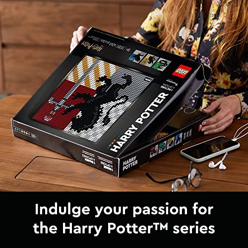 LEGO Art Harry Potter Hogwarts Crests 31201 Building Kit; Perfect for