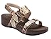 Vionic with Orthaheel Technology Women's Bolinas Sandal,Tan Snake,US 8 M