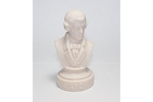HALBE Joseph Haydn Bust Sculpture, White Vinyl, 4.5" Tall, Classic Style