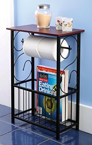 Home N Kitchenware Collection Bathroom Organizer, Gramercy scroll design and table holder