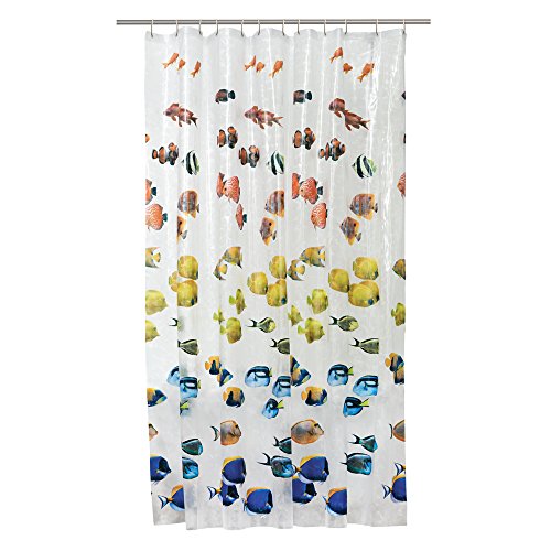 NEW Beautiful Tropical Design Easy Care PEVA Vinyl Shower Curtain
