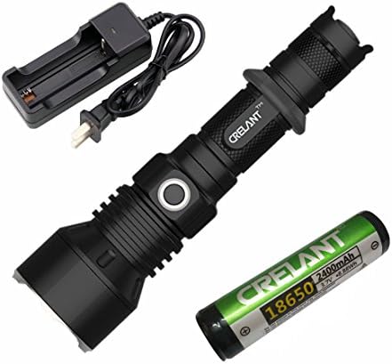 CRELANT 7T40 EDC LED Flashlight Tactical Torch CREE XM-L2 1052 Lumens Ultra Bright IPX-8 Waterproof Compact Size(7T40 Cool White+CD10+24001)