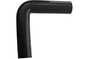 Haturmyko ID 1.75 inch 90 Degree Silicone Elbow Coupler Hose, 7" Leg Length Universal 4-Ply Reinforced Silicone Straight Turbo Pipe Elbow Intake Radiator Hose Black