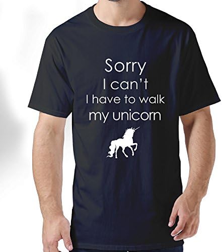 Bxse I Have To Walk My Unicorn Breathable Short Sleeve Round Neck T-shirts Mens
