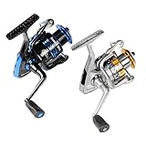 RUNCL Spinning Reel KEEN II, Fishing Reel 2000-4000 Series 6+1 Stainless Steel Sealed Ball Bearings 5.1:1/5.2:1/5.5:1 Gear Ratio Left/Right Interchangeable Handle Freshwater Saltwater Boat Fishing