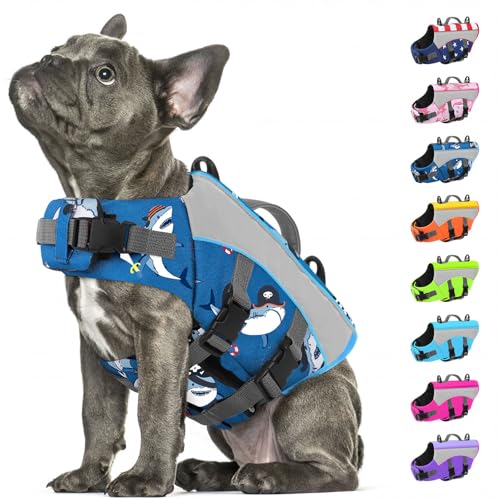 SUNFURA Dog Life Jacket, High Flotation Small Dog Life Vest for Swimming at Amazon