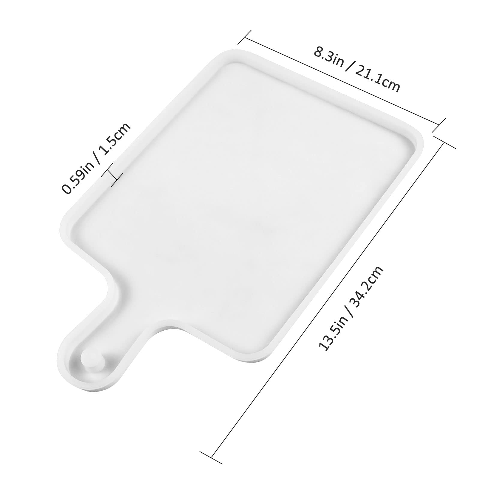 Resin Silicone Tray Molds, Epoxy Casting Mold for DIY Large Rectangle Serving Cutting Board with Handle, Kitchen Essential for Home Decoration and Crafting