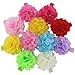 Chiffon 2in Multilayer Silk Artificial Chiffon Flowers Clips Boutique Hair Bows For Girls Headbands Brooch Accessories Set Of 24