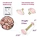 Beyond Ageless Jade Face Roller with BONUS Feet Cleansing Pads (Pack of 4) & Silicone Face & Neck Brush - Himalayan Rose Quartz Anti-Aging Roller Massager Treatment/Natural Beauty Skincare Tool