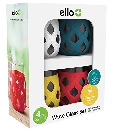 2 Ello+BPA+Free+Stemless+Silicone+Protection