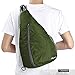OutdoorMaster Packable Sling Bag - Small & Lightweight Foldable Crossbody Travel/Hiking Backpack for Men & Women - with Hidden Anti-Theft Pocket (Army Green)