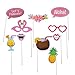 EBTOYS Luau Hawaii Themed Photo Booth Prop 21-Kit DIY Summer Party Supplies for Holiday, Summer Festivals Celebrations, Beach Pool Parties