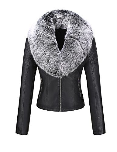 bellivera women's faux leather short jacket