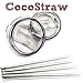 CocoStraw 30oz Straw Lid + 4 Stainless Steel Straws Replacement for Yeti RTIC Polar Drifter Big Boss Sic Tumbler Rambler Cups with Cleaning Brush NO SPILL