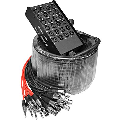 Seismic Audio XLR Low Profile Snake Cable with 4 TRS Returns