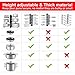 MASSUGAR Pots and Pans Organizer for Cabinet, 8 Tiers Pan Organizer Rack for Cabinet with 3 DIY Methods, Adjustable with Hook, Pan Pot Rack for Kitchen Organization and Storage