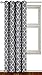 Utopia Bedding Grommet Printed Blackout Curtain, Thermal Insulated Curtains for Bedroom, W52 X L84 Inches, Patterned Grey