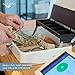 Certus Global Large White Cash Box with Money Tray, Secure Lock, Cantilever Coin Tray 4 Bills/ 5 Coins (Crisp White)