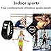 Fitness Tracker Heart Rate Monitor Activity Health Tracker Waterproof Smart Wristband Band with Pedometer Sleep Monitor Step Calorie Counter Bluetooth Bracelet for Swimming Bicycling (Black)