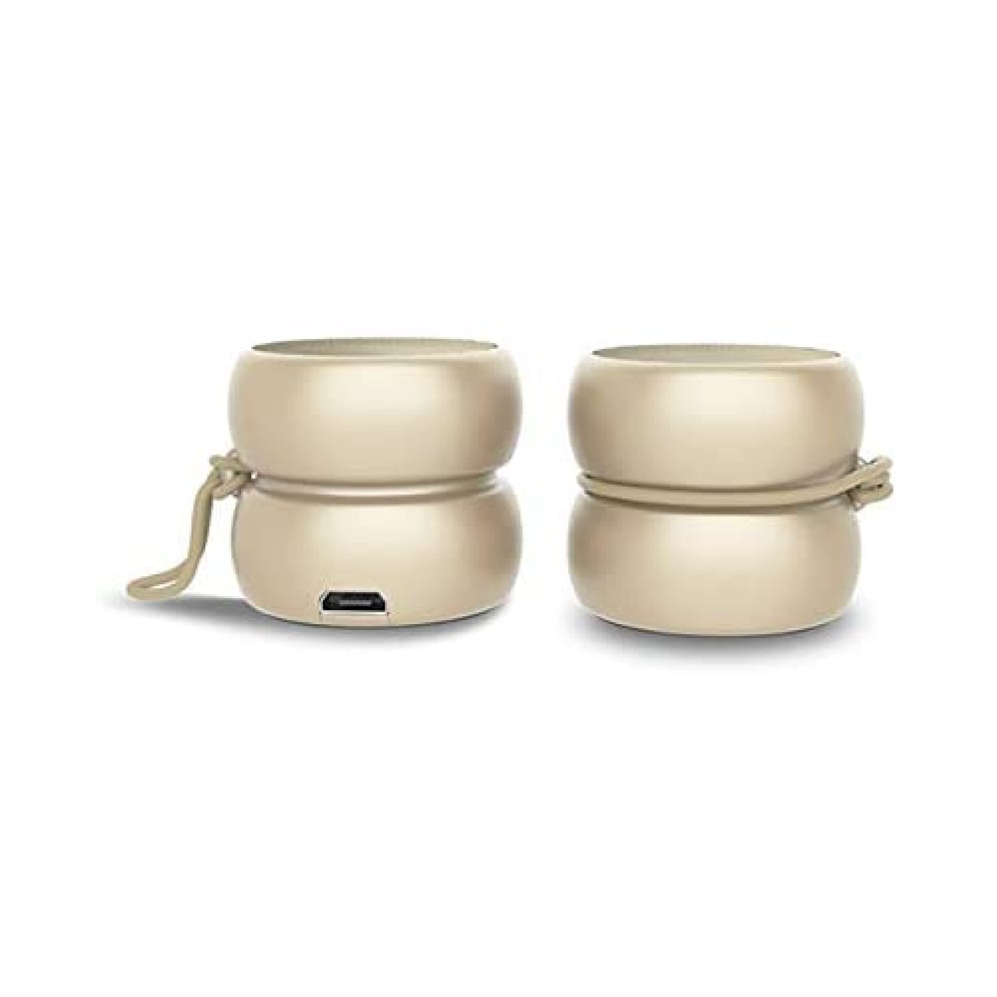 Xoopar Ultra Compact Mini Bluetooth Speaker Yoyo Speaker - Powerful 3 Watts Wireless Speaker - Portable Speakers with 4 Hours Playtime - Selfie Remote Control - Small Speaker Format 3 Cm (Gold)