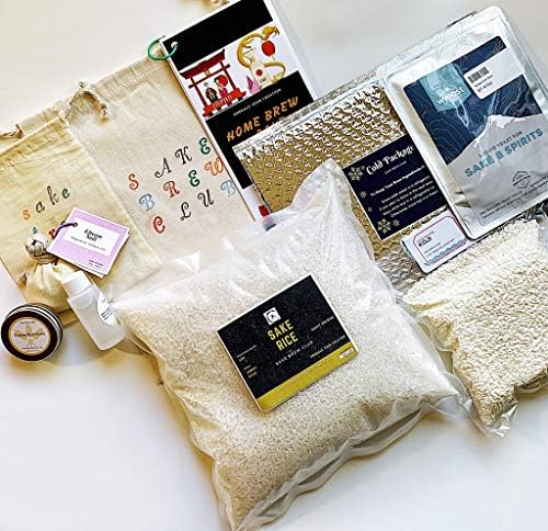 Sake Kit from Sake Brew Club to make 2 Gallon Authentic and Premium Japanese Sake with Effortless Instructions and All the Ingredients including Handmade Koji, Highly Polished Rice, Sake Yeast