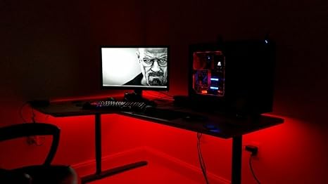 led lights computer desk