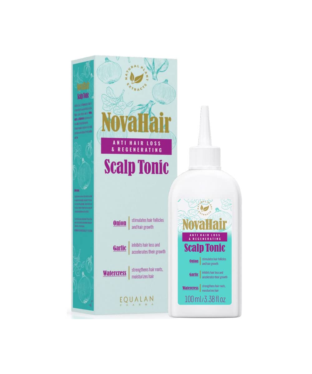 NovaHair Anti Hair Loss and Regenerating Scalp Tonic - Stimulate Hair Growth and Prevent Hair Loss 100ml
