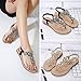 Meeshine Womens Flat Sandals Summer Rhinestone Bohemian Flip Flop Shoes