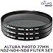 77MM Altura Photo Neutral Density Professional Photography Filter Set (ND2 ND4 ND8) + Premium MagicFiber Microfiber Cleaning Cloth