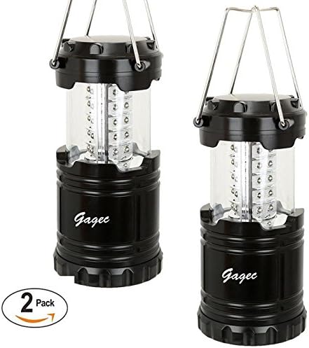 Gagec 2 Unit Mini Portable Collapsible Outdoor LED Camping Lantern Equipment for Emergency, Tent Light, Backpacking