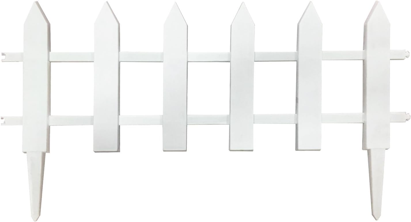 White Garden Fence Border