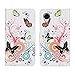 Nexus 5 Case, iCoverCase Butterfly Pattern Leather [Card Slot] Wallet Case Kickstand Phone Shell [Book Flip] Cover for LG Google Nexus 5 (Butterfly Wallet)