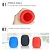 Microphone Cover,Mic Windscreen Foam Ball-Type Accessories,Anti-rolling Mic Protection Silicone Ring for KTV Equipment,Color Black Blue Red-3 Sets