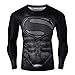Men's Compression Long Sleeve Running Fitness Workout Base Layer Shirt (XL, Superman2)