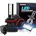 H11/H8/H9 LED Headlight Bulbs – Sampino Headlights All-in-One Conversion Kit 2Packs (DOT Approved) Low Beam/Fog Light Bulb 8000LM 5500K 12xCSP Chips Cool White ford f150 led fog lights