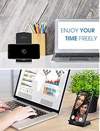 Seneo 153 Cargador inalámbrico rápido, certificado Qi 7,5 W carga inalámbrica compatible iPhone Xs Xs Max XR X 8 8Plus, 10 W para Galaxy Note 9 S9 Note8, estándar para Google Pixel 3 3XL y más (no adaptador CA)
