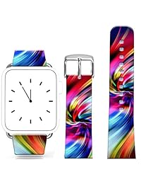 Correa para Iwatch 38 mm., Apple Watch correa de piel genuino reemplazo de piel diseño de bandera de 38 mm., n 3