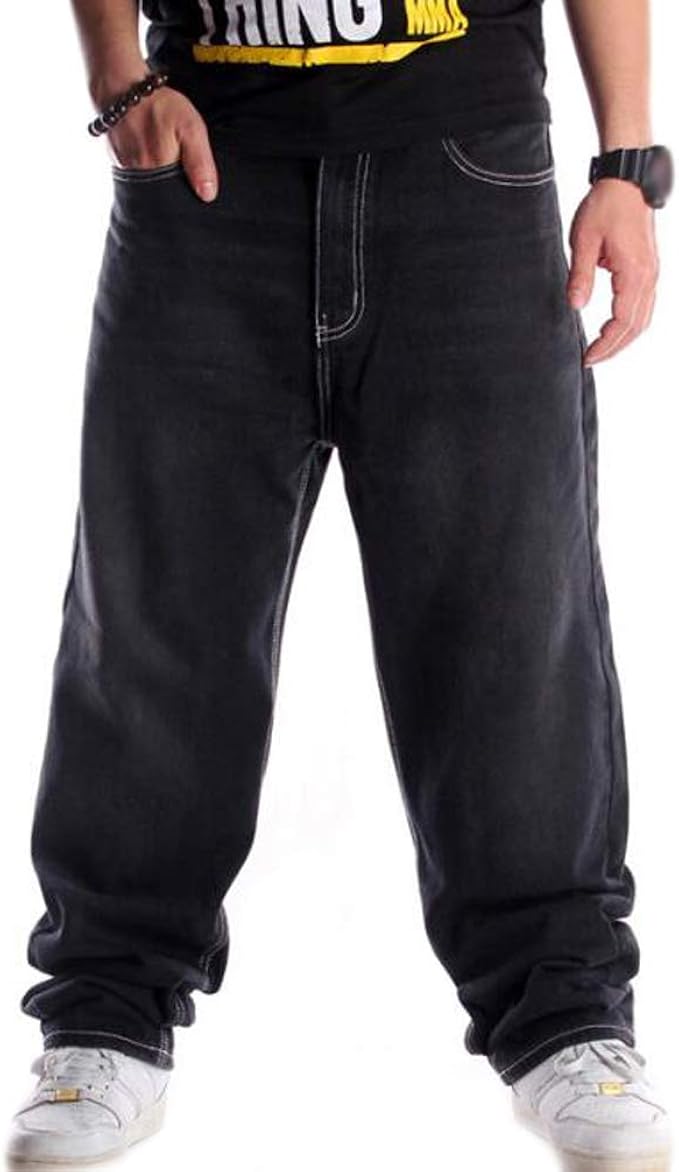 Mens Oversize Jeans Jogger Pants Hip Hop Street Style Denim Boys Dance