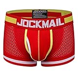 JOCKMAIL New Sexy Mesh U Pouch Boxer Men Underwear