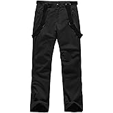 YEEFINE Men's Snow Ski Pants Insulated Waterproof Warm Winter Outdoor Snowboard Bibs with Suspenders