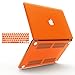 IBENZER MacBook Pro 15 Inch Case 2012-2015, Soft Touch Hard Case Shell Cover with Keyboard Cover for Apple MacBook Pro 15 with Retina Display A1398, Orange, MMP15R-OR+1